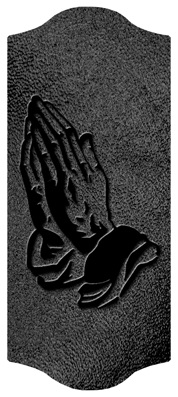 DARAY-C-516-BK-SH-BK Black Praying Hands Shimmer Black